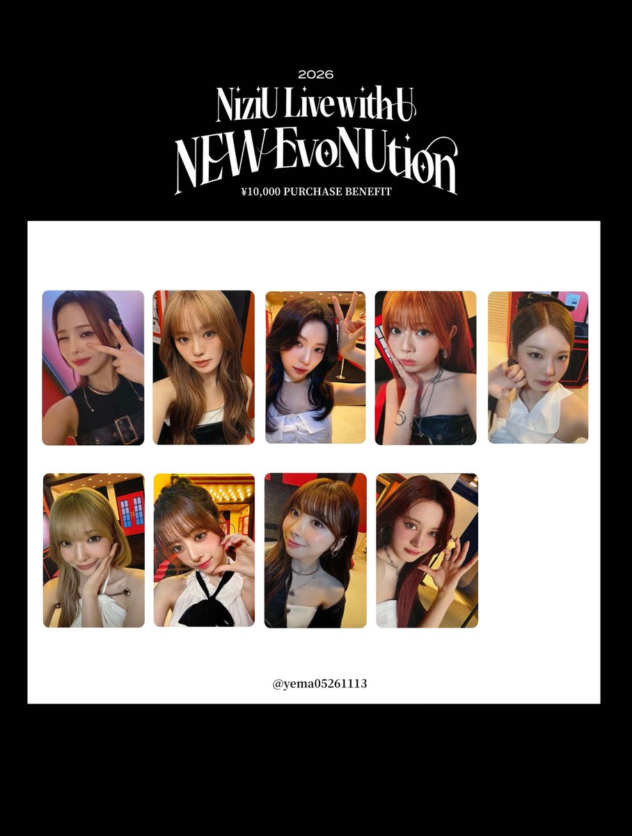 ✦🖤NiziU Live With U 2026 NEW EvoNUtion グッズ 1万円 購入 特典