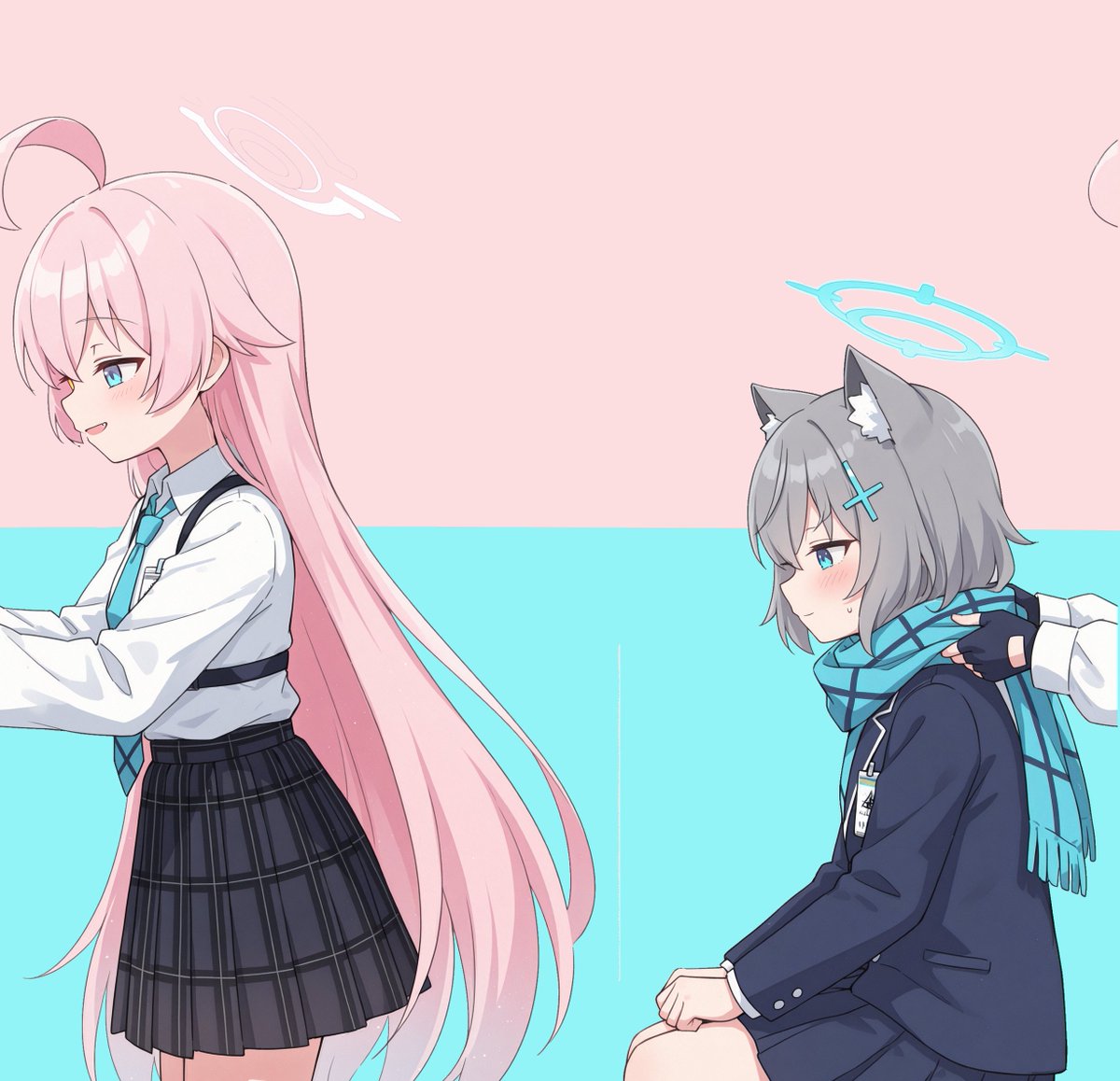 ホシノ(ブルーアーカイブ) ,砂狼シロコ(ブルアカ) 「」|白まもののイラスト
