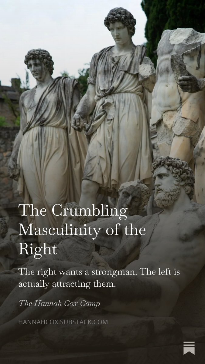HannahDCox's tweet image. MAGA men are yelling “I am the boot!” into their podcast mics and singing Heil H*tler in stretch limos - cosplaying the masculinity their movement is devoid of.

Meanwhile, on the left, men (and woman) are taking to the streets to fight back against the government, protect the…