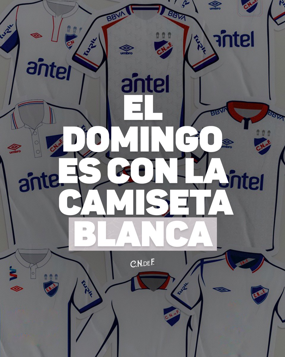 Nacional's tweet image. Este domingo jugamos una nueva final 𝘁𝗼𝗱𝗼𝘀 𝘂𝗻𝗶𝗱𝗼𝘀

👕 Vení al Centenario con tu camiseta blanca y colaborá con el recibimiento ⚪️