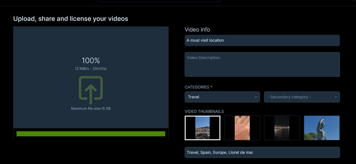 Just uploaded my my first <a href="/rumblevideo/">Rumble 🏴‍☠️</a> short and I hope I did it right! Did take quite some time (20 mins) for just  a 2 gig video on desktop, but since it's still in the starting fase, I'm sure the upload speeds will get better! Amazing job so far <a href="/chrispavlovski/">Chris Pavlovski 🏴‍☠️</a> &amp; <a href="/ric_rac/">Rick Racela</a> ! 💪
