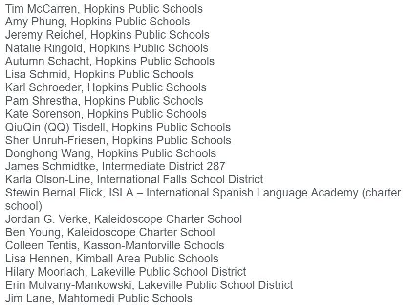 JohnVossen17212's tweet photo. 128 teachers are candidates for 2026 Minnesota Teacher of the Year #teacheroftheyear #EDMN #MNpublicschools https://t.co/6emhKvcf4E