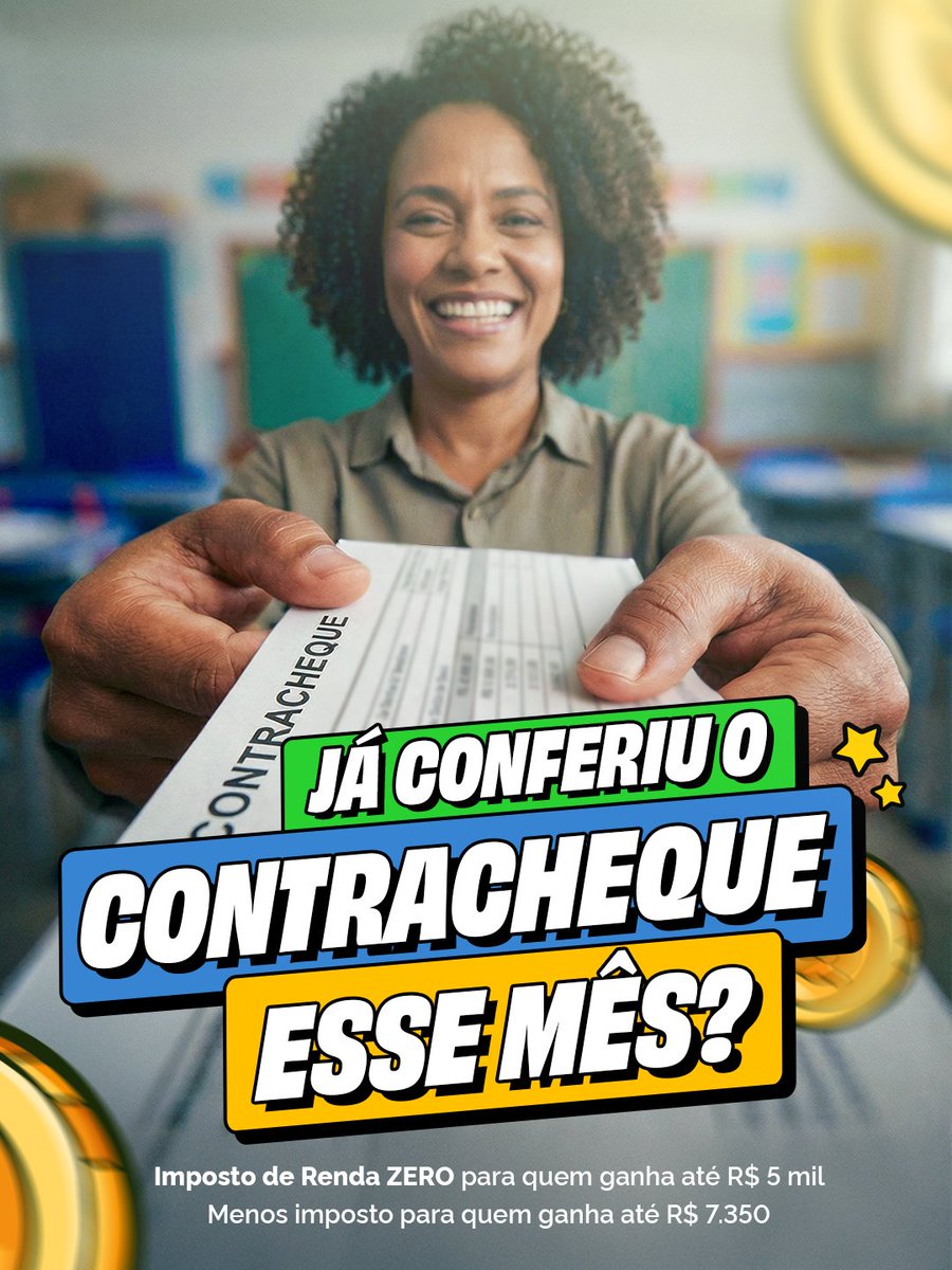 LulaOficial's tweet image. Você percebeu que o contracheque deste mês veio diferente? Está valendo: quem ganha até R$ 5 mil agora tem Imposto de Renda ZERO. E quem ganha entre R$ 5 mil e R$ 7.350 está pagando menos imposto.

É mais dinheiro para cuidar da família, organizar a vida e viver melhor. Isso é…