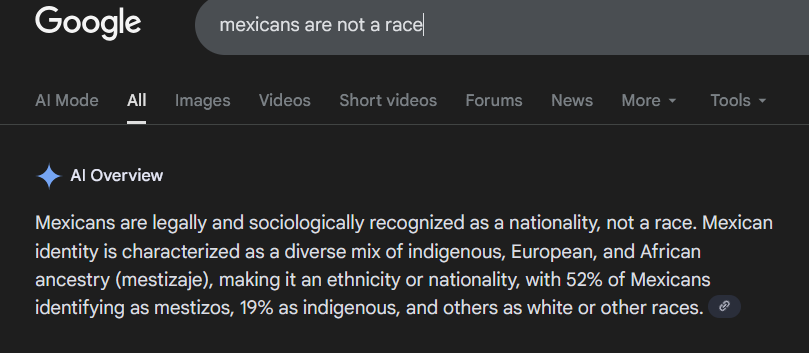 ObviousRises's tweet image. A lot of people don't realize this but Hispanics in America (Mexicans) are not an actual race/ethnicity yet, as an expert in human biology/evolution we are literally a emergent group in transition, we carry blood from Europe, the Spanish/Aztecs, our potential is infinite.