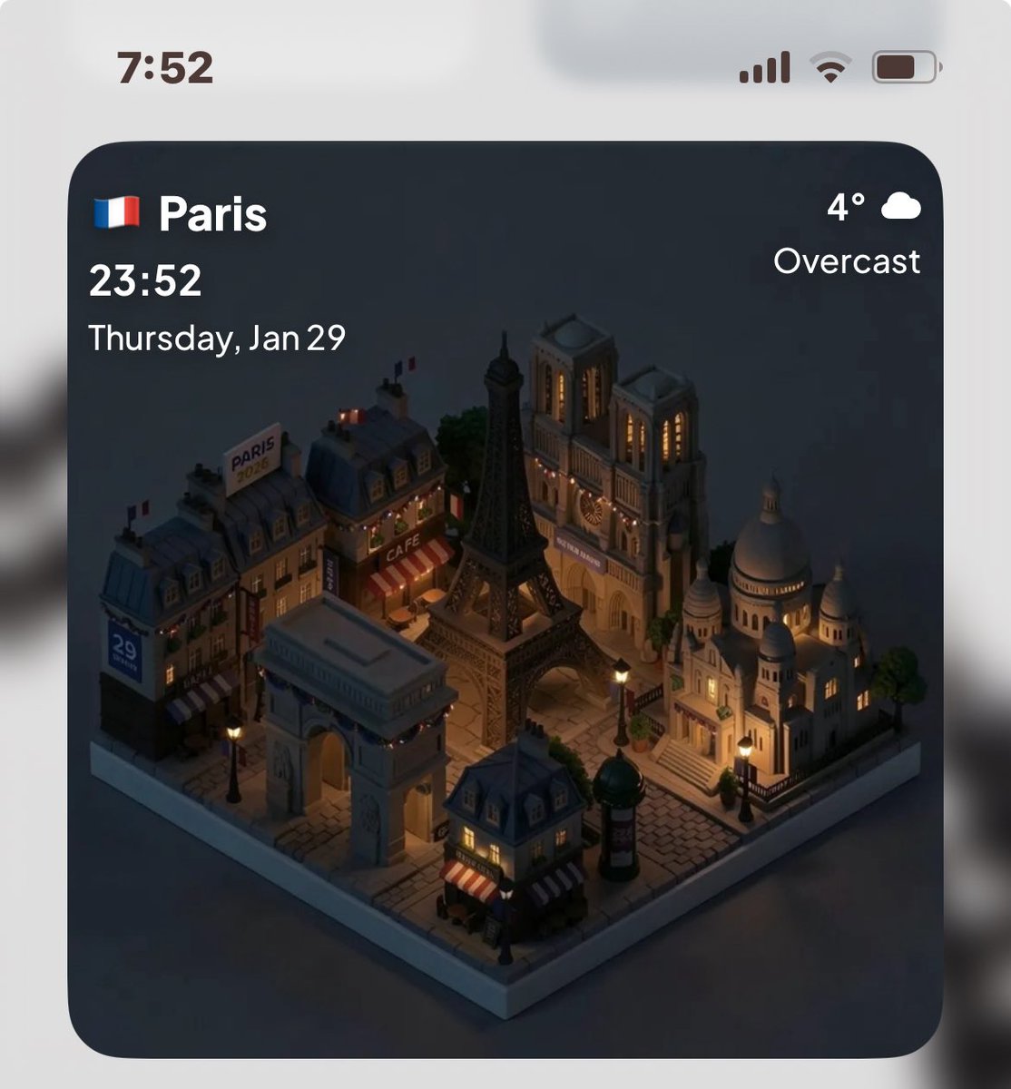 KENさんの時間を把握しやすいようにフランス🇫🇷に変えた。
これめっちゃ便利だしかわいいし最高すぎる！Android版も完成楽しみ😆
 #DayCtity