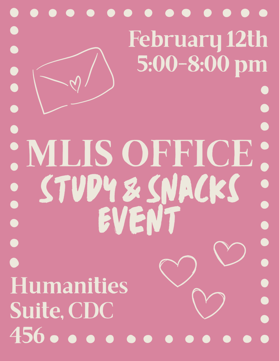 Celebrate the beginning of the spring semester with these upcoming events!

Virtual Author Talk with Bobbi Newman - Feb. 11 from 6-7 pm

In-Person Study &amp; Snacks - Feb. 12th from 5-8 pm