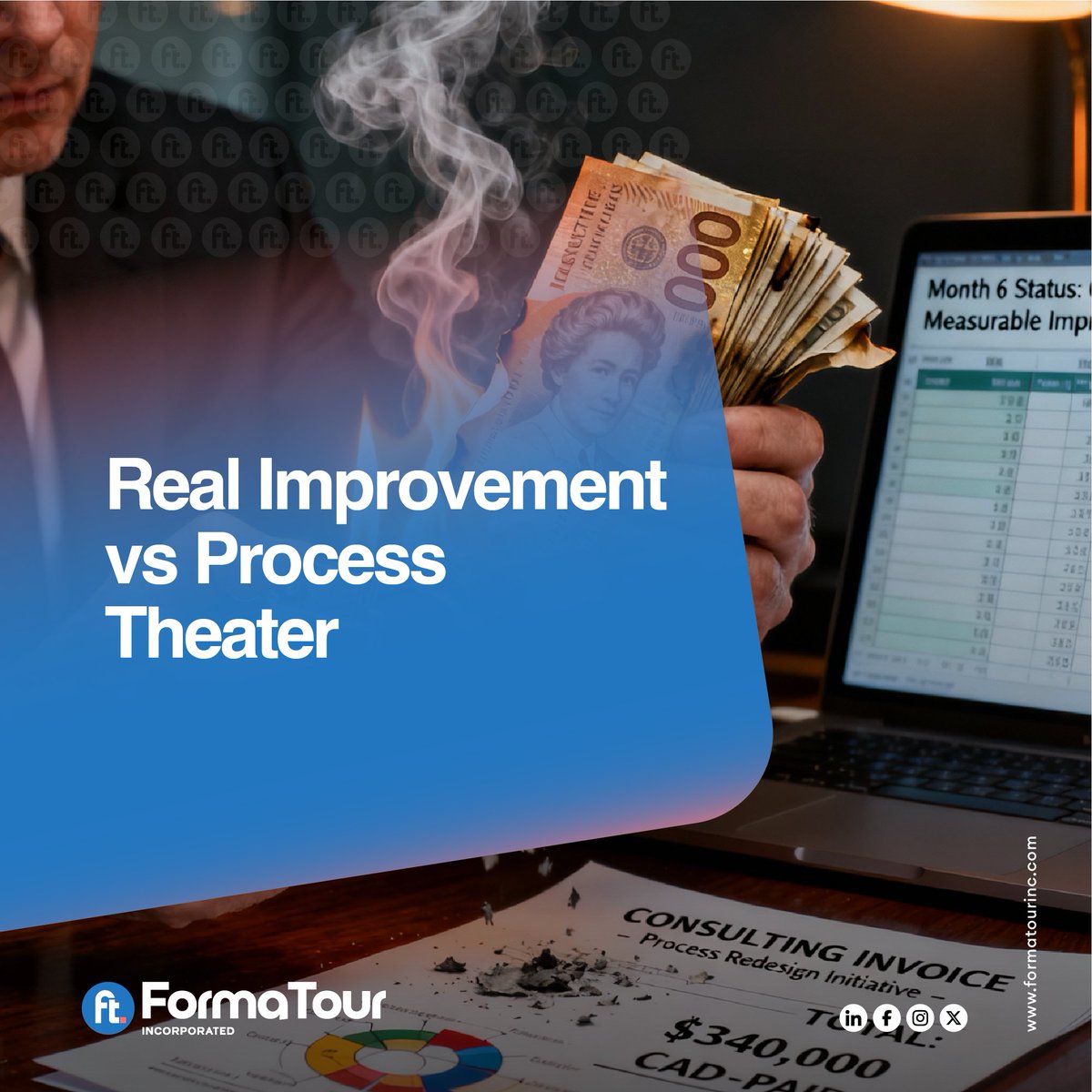formatourinc's tweet photo. Process improvement has a dirty secret: Most initiatives fail within 6 months.
Why? Because companies treat design as the work. But implementation is the only work that matters.
Stop buying "Process Theater." Start demanding measurable outcomes. 🚀

https://t.co/VUkDiZJg6E https://t.co/SeS0EN7ec4