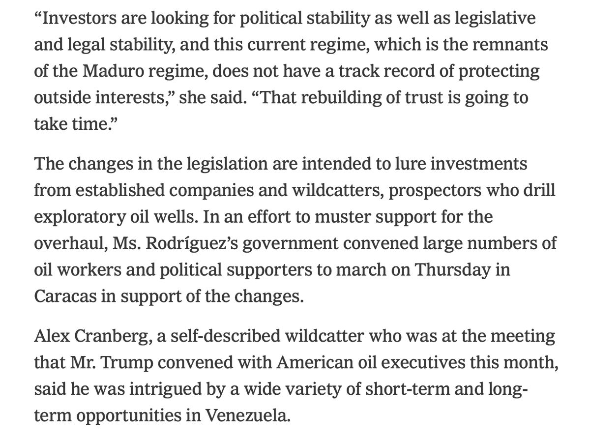 Delcy Rodríguez is not only passing the laws the Trump administration wants, the regime is even turning people out for marches in support of doing so. The post-Maduro aftermath is working out better than even I predicted here: richardhanania.com/p/trump-finds-…