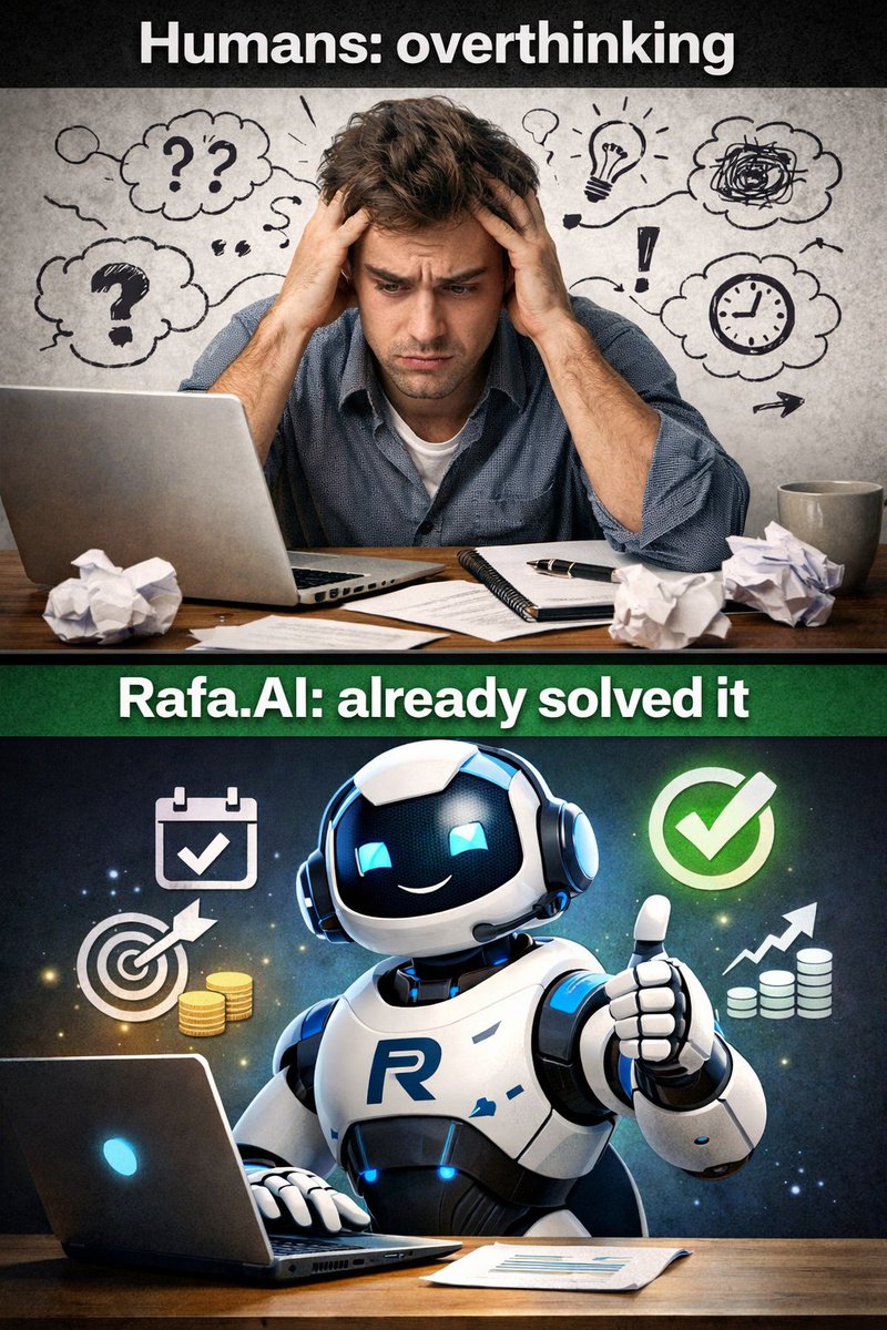 jazirra09's tweet photo. Humans: overthinking
https://t.co/bFKUSbiQWw: already solved it 😌
#RafaAI #AIThings #BuildInPublic https://t.co/4GzsRYmFPK