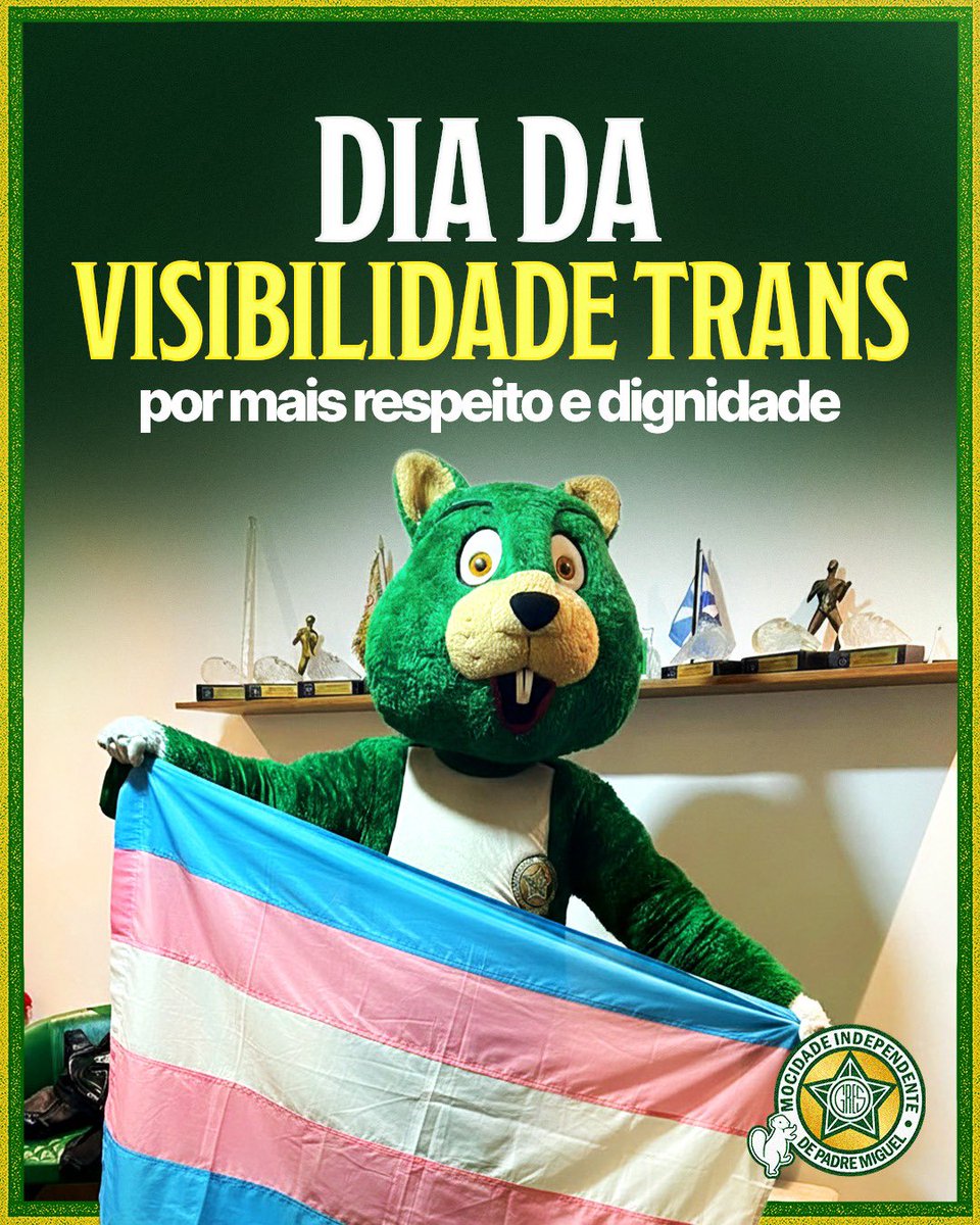 GRESMIPM's tweet photo. A minha história está totalmente ligada na luta contra qualquer tipo de preconceito e injustiça. 

E hoje, no Dia da Visibilidade Trans, venho reforçar ainda mais a minha luta contra a discriminação e qualquer tipo de violência provocada pela transfobia.

Chega de preconceito! NÓS NÃO VAMOS SUCUMBIR✊🏿🏳️‍⚧️💚