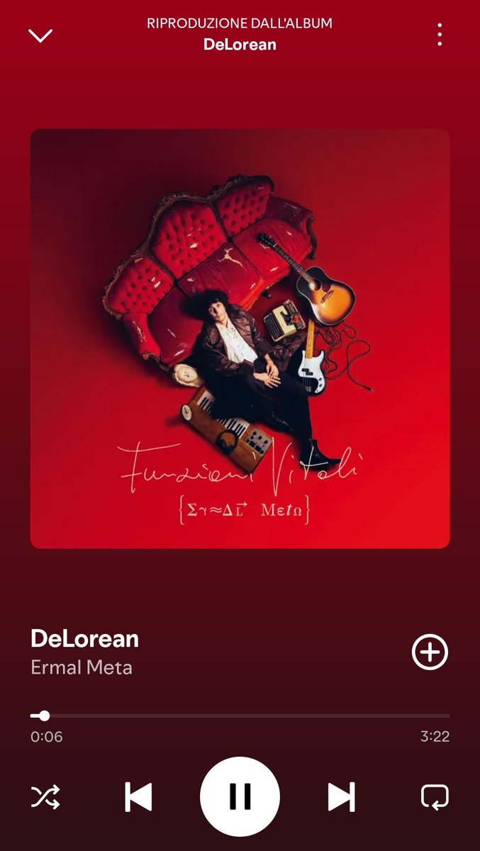 Play e si torna a casa 🏡 ❤️ 

Che sound pazzesco!!!!
Mi piace assaieeee
<a href="/MetaErmal/">Ermal Meta</a>
#Delorean #ErmalMeta