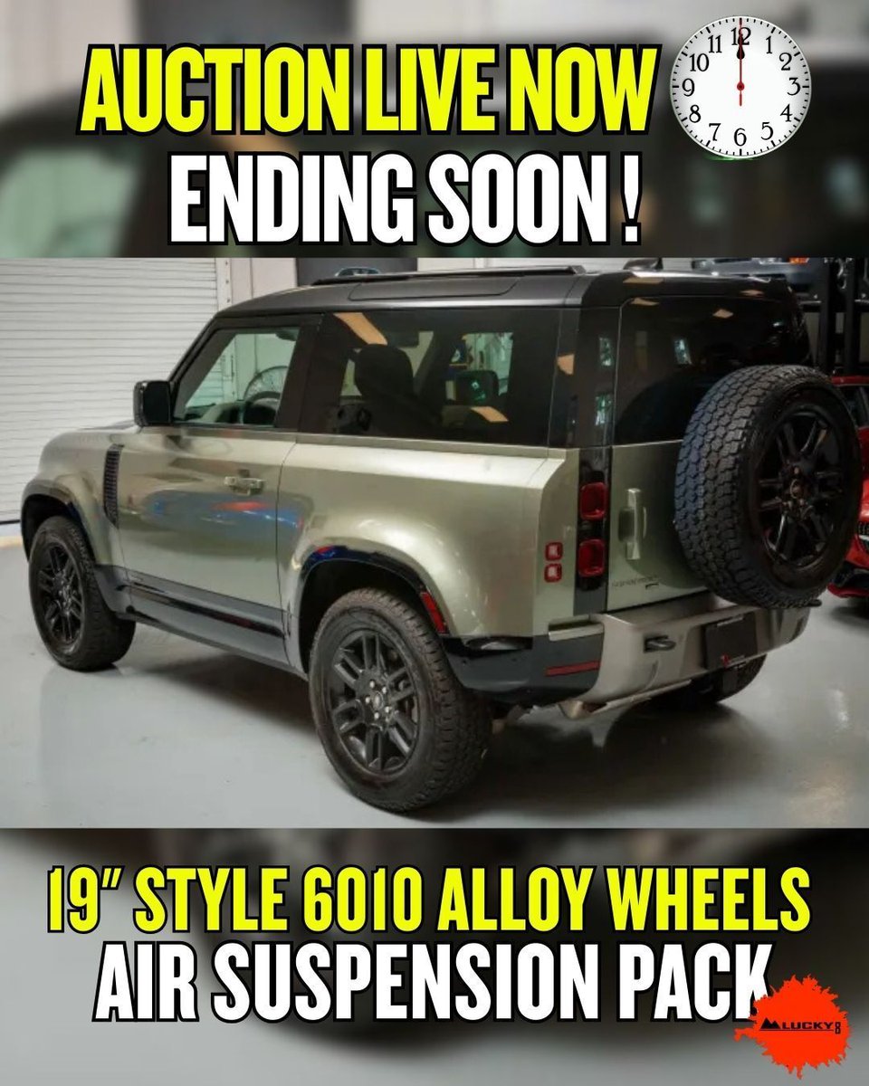 Lucky8OffRoad's tweet image. 🔥 TODAY’S AUCTION FIND 🔥

2021 Land Rover Defender 90 X-Dynamic S on Bring a Trailer 👀  
Twin-charged 3.0L inline-six, dual-range transfer case, Pangea Green, ~19k miles.

Daily Rover or weekend escape?

#LandRover #Defender90 #AuctionFind #BAT #4x4 #Lucky8Offroad