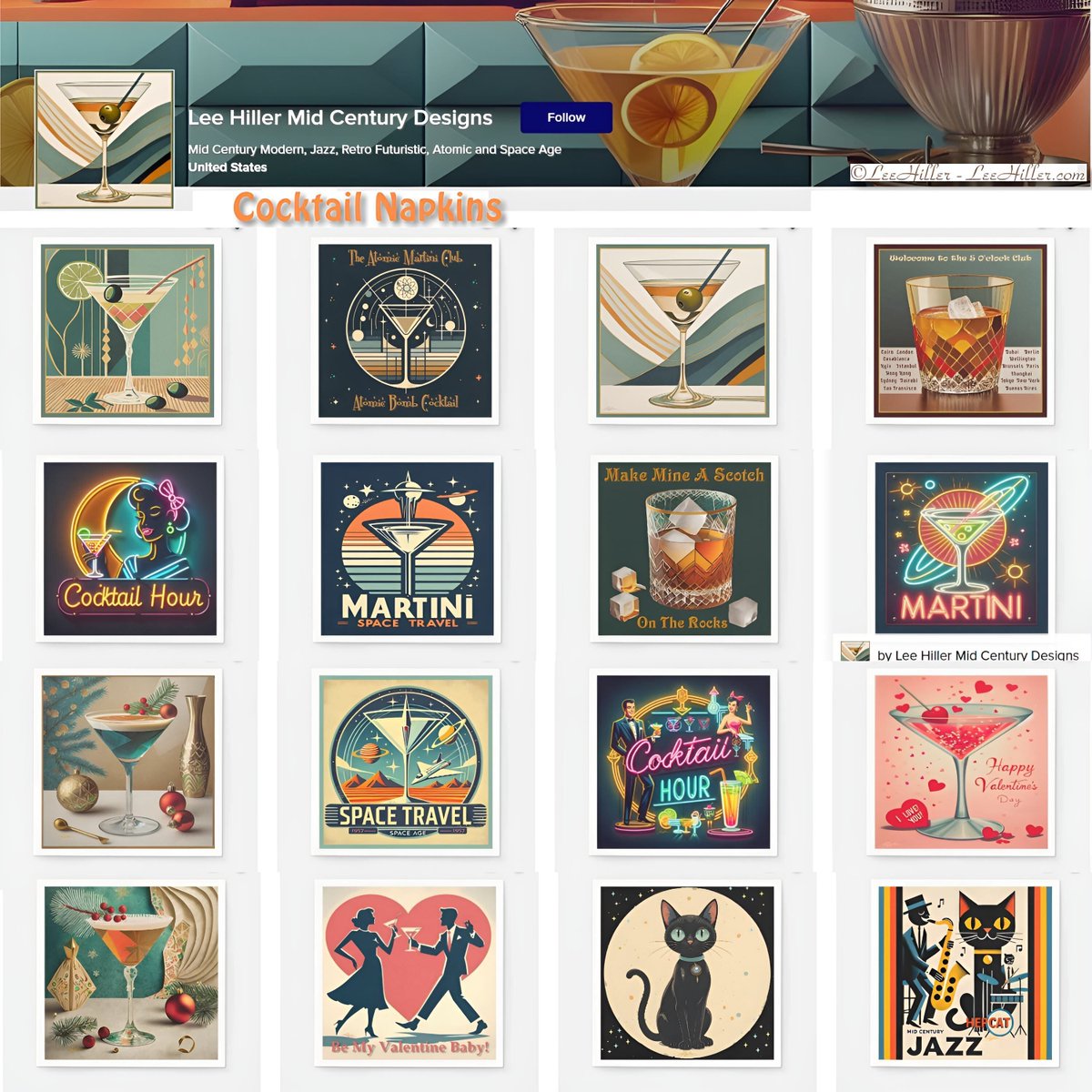 LeeHillerDesign's tweet image. 🍸🫒🥃 🍸🫒🥃🍸🫒🥃🍸
#midcentury #napkins - Modern, Jazz, Retro Futuristic, Atomic &amp;amp; #spaceage Designs
zazzle.com/collections/mi…

#barware #gifts #giftideas #art #cocktailhour #cocktailparty #midcenturymodern #atomicage #jazz #retrofuturistic #atomicfuturistic #Retro #retro50s