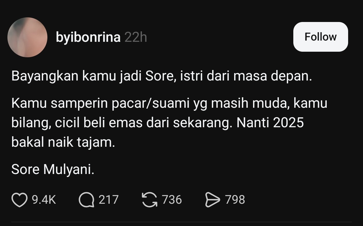 "...aku udah bilang berkali-kali berenti judol Jo!"