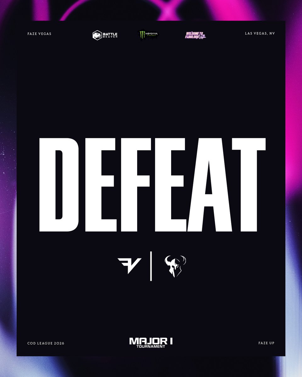 FaZe_Vegas's tweet image. Down, but not out. GGs @G2CDL 

#FaZeUp || #CDL2026