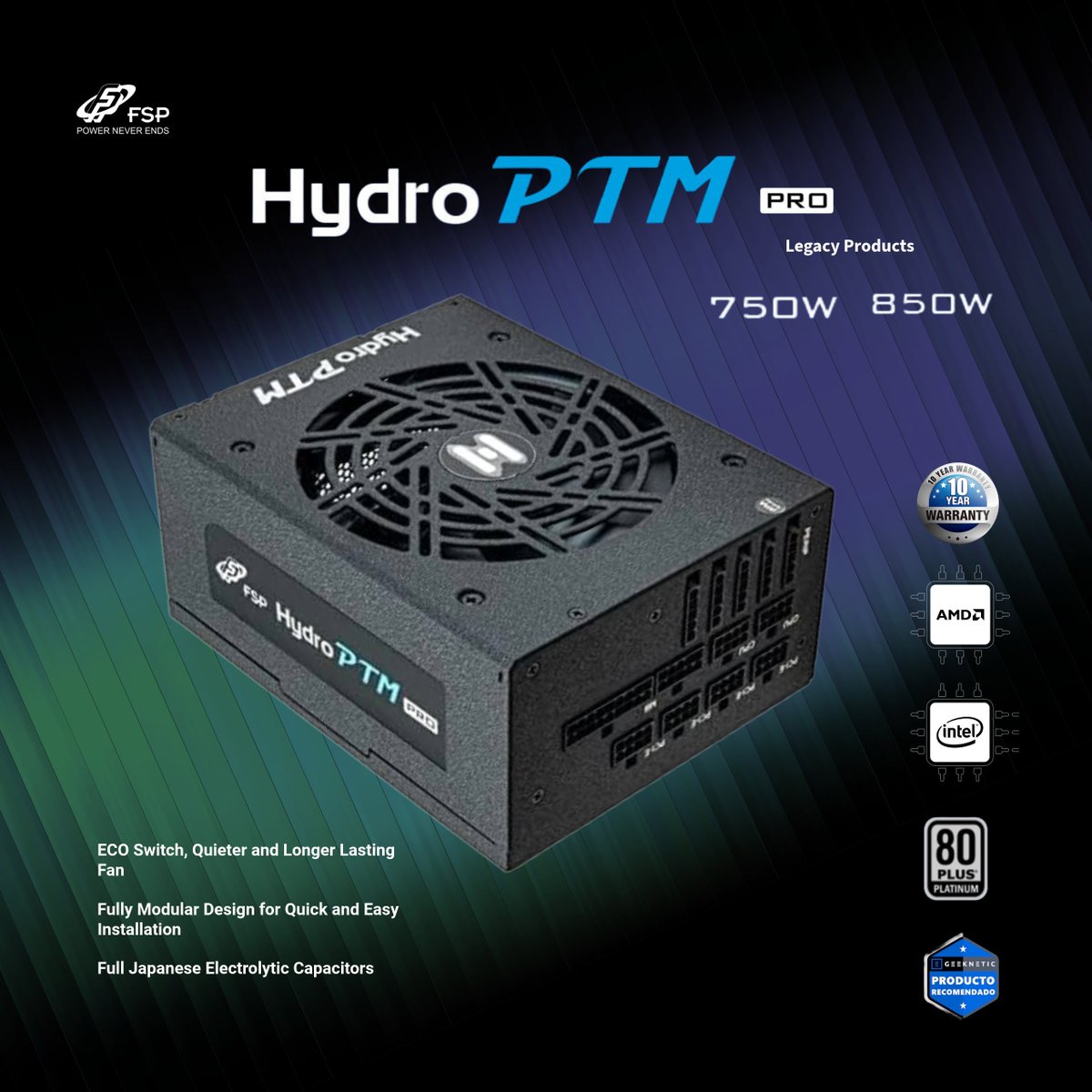FSPGROUPUSA's tweet photo. The FSP Hydro PTM Pro
Delivers reliable, efficient performance with a fully modular design and ultra-quiet operation.
Built for high-end systems that demand stability and longevity.
👉 Buy now: https://t.co/tLeSjkFrXq
#FSP #PCPowerSupply #HydroPTMPro https://t.co/qnobMG8YxE