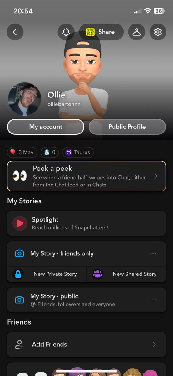 If anyone still uses Snapchat, new account old one got deleted