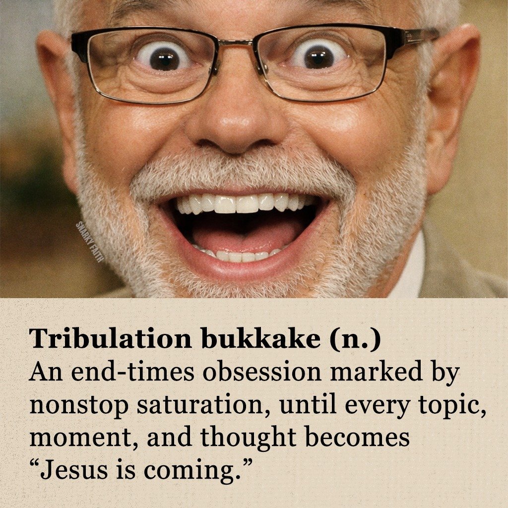 There’s believing something—and then there’s needing everyone else to drown in it too. #televangelism
#Bakkerkake #endtimes <a href="/JimBakkerShow/">The Jim Bakker Show</a>