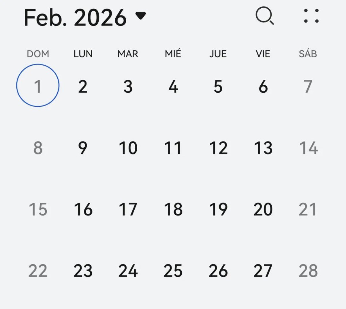 ¿No les da mucha paz el calendario de febrero 2026?