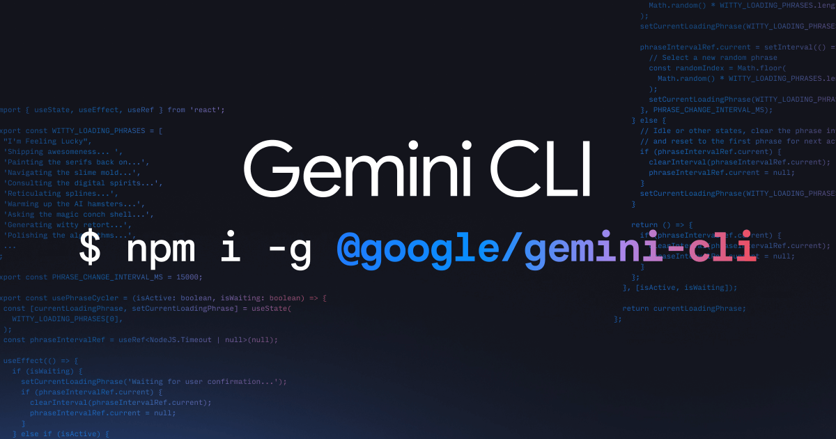 Gemini CLI install graphic