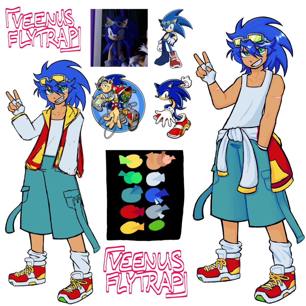 My interpretation of a human version of this stupid, homeless, chilli-dog obsessed, blue hedgehog #SonicTheHedgehog #sonicfanart #sth