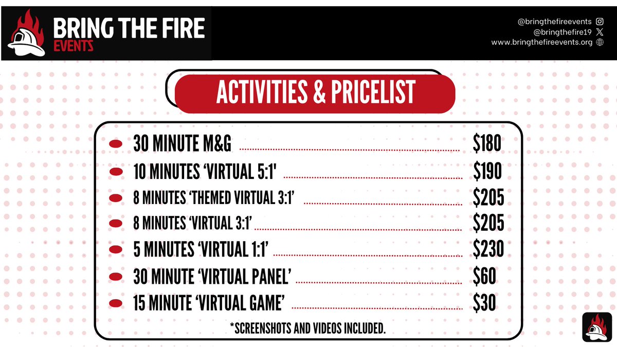 Bring the Fire Events tweet media