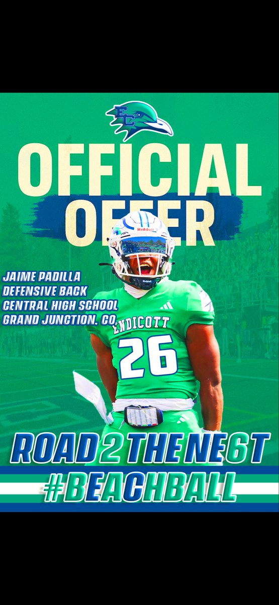 Jaime31108's tweet photo. After a great visit I’m thankful to receive an offer from @EndicottCollege ! @CoachSqualli @_CoachSalera https://t.co/WgQ0F1STJ4