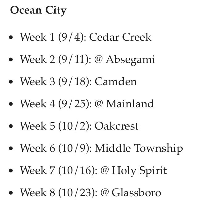 Ocean City High School Football tweet media