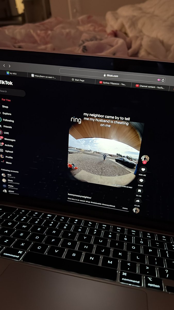 Resorting to tiktok on my laptop bc my phone is broken