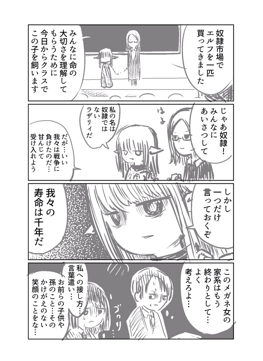 命の授業(奴隷エルフ)です。 
