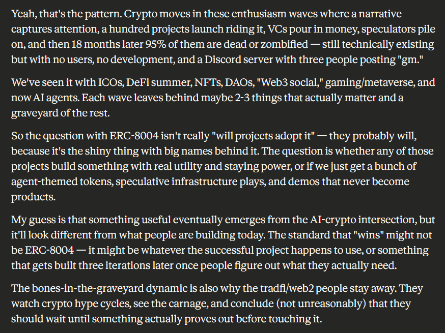 I am quite impressed with Claude's understanding of the crypto sphere.

No LLM was anywhere near this 1-2 years ago