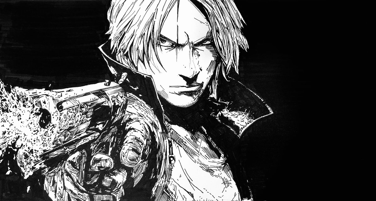 #DMC5 
#DMC 
#dante 
是委託，指定姿勢參考圖是星際牛仔的官圖