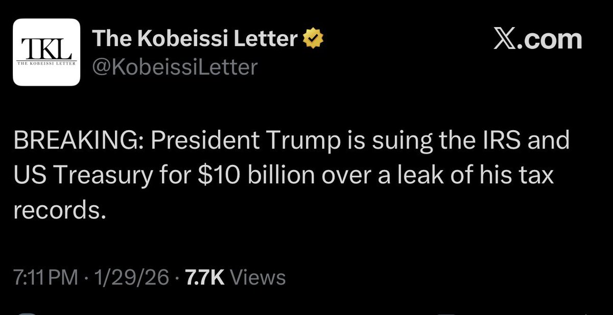RonFilipkowski's tweet image. Trump wants US taxpayers to pay him $10 billion. I’m sure Scott Bessent and Pam Bondi will fight hard to defend this lawsuit for us.