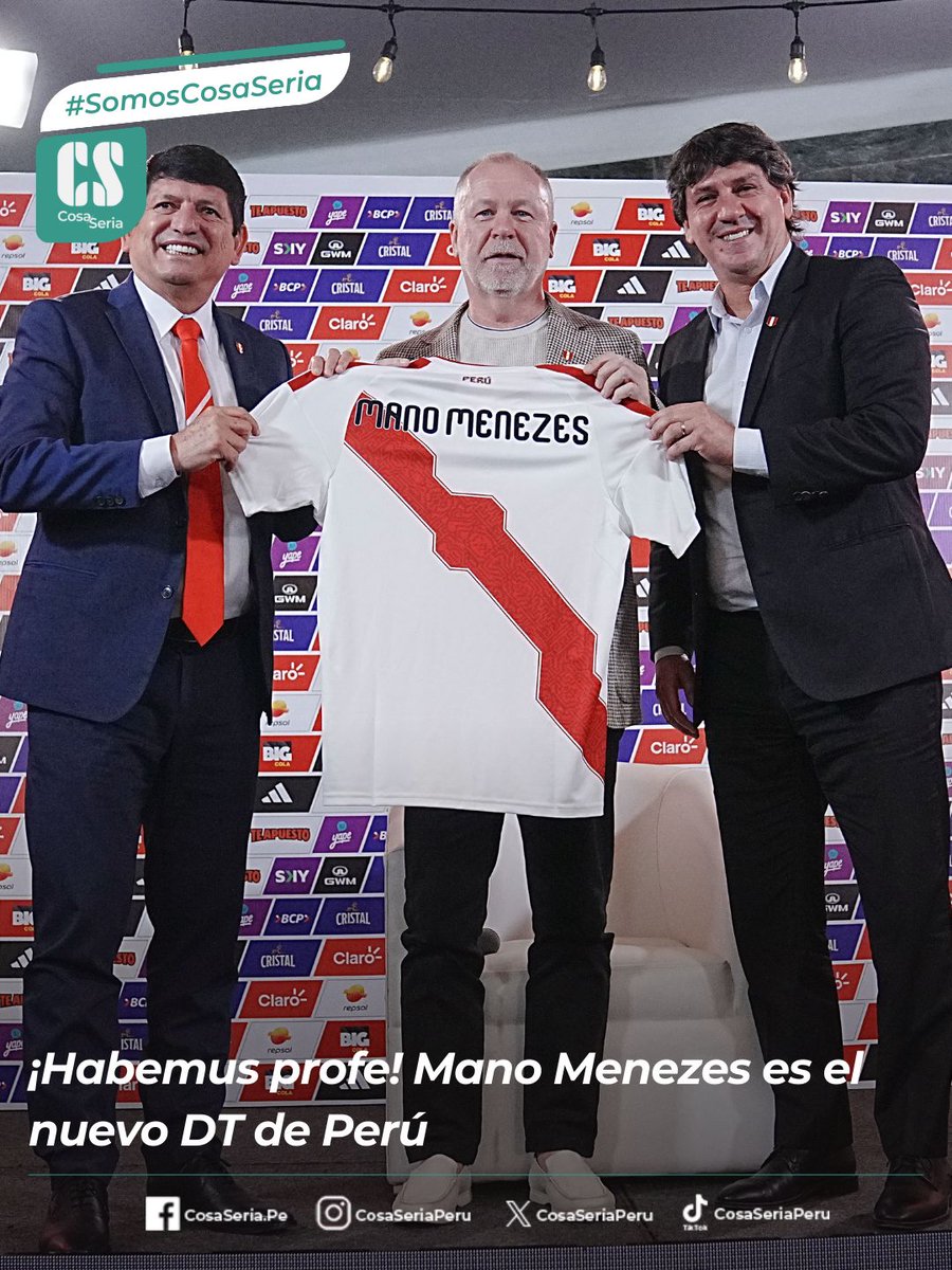 🇵🇪✍️ ¡OFICIAL! Luis Antônio Venker de Menezes, 'Mano', es el nuevo Director Técnico de <a href="/SeleccionPeru/">La Bicolor</a> 🔴⚪️