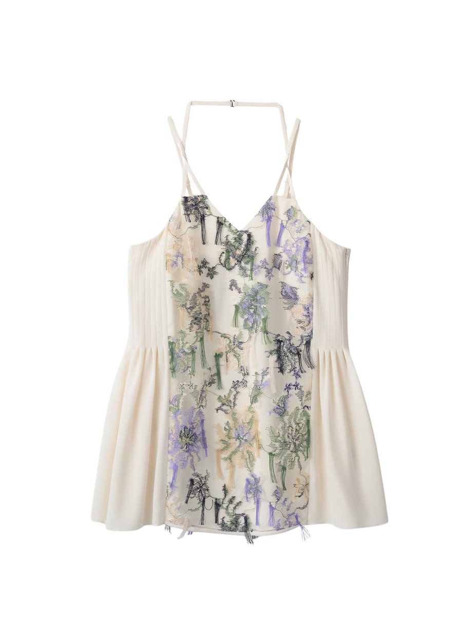 Floating flower lace camisole top 〉 まるで浮遊しているかのような