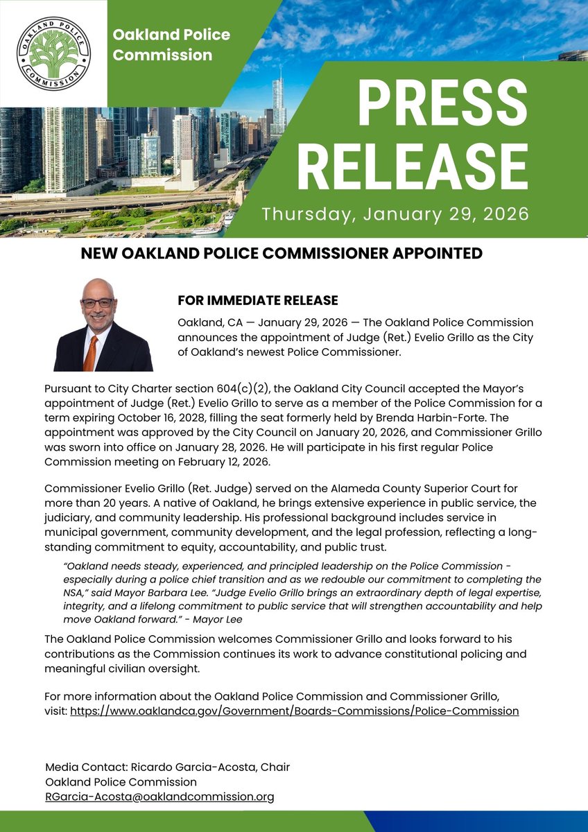 Oakland Police Commission tweet media