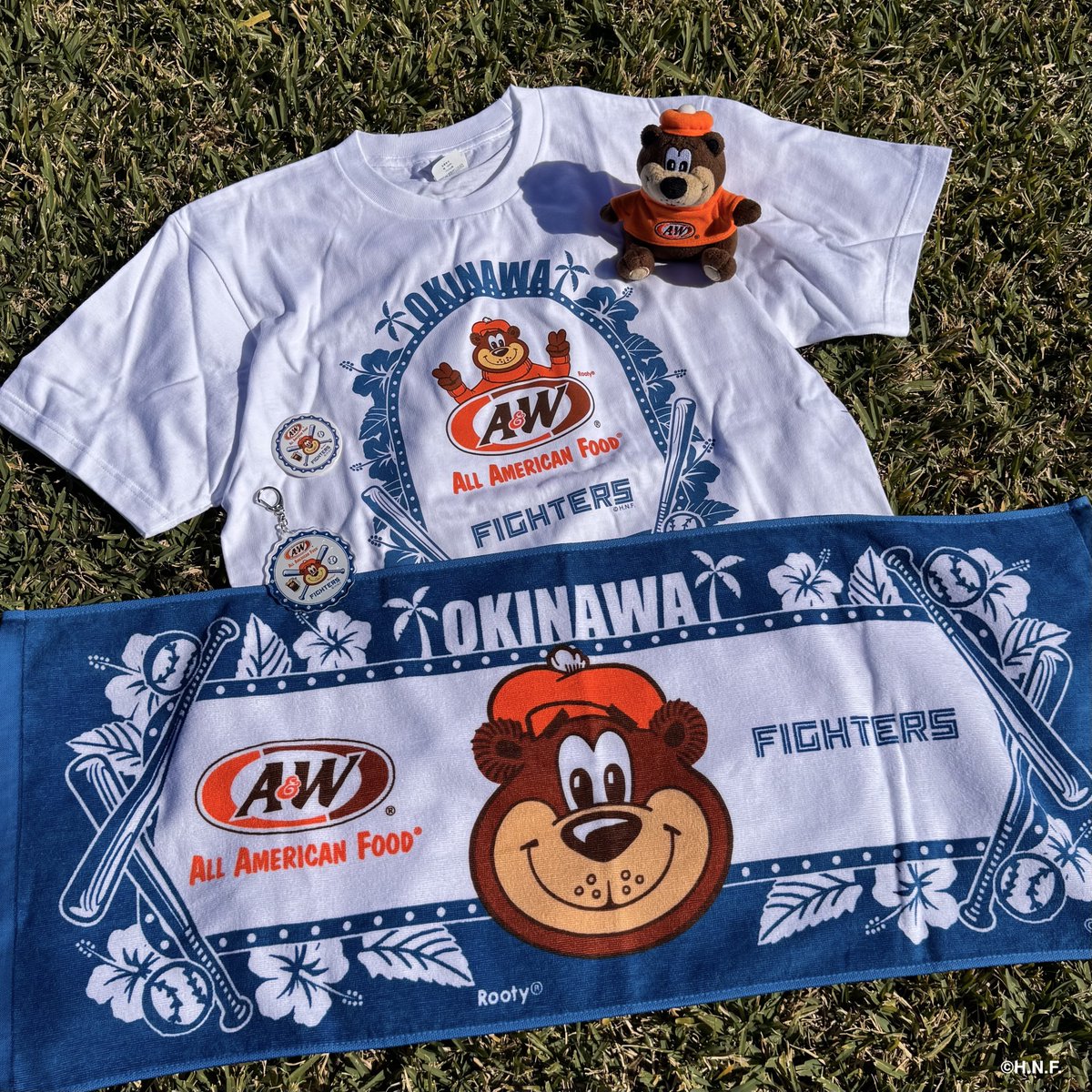 日ハム×A&WコラボTシャツ👕 キャンプ期間限定版 販売店舗用確認