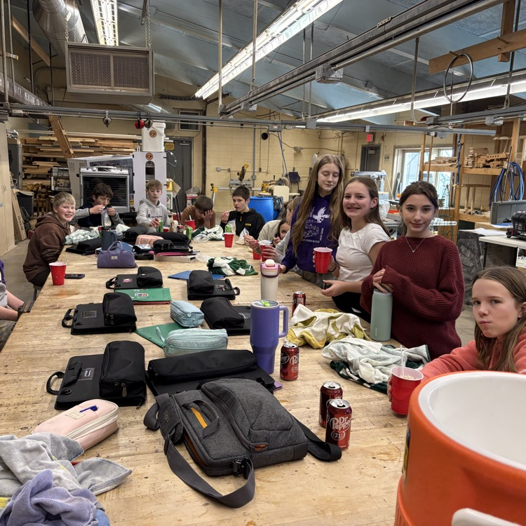 It's never too cold for ice cream is it?
7th grade Ag Exploratory made homemade ice cream last week in class. They made a variety of flavors. Each student made their own flavor and added what they wanted.