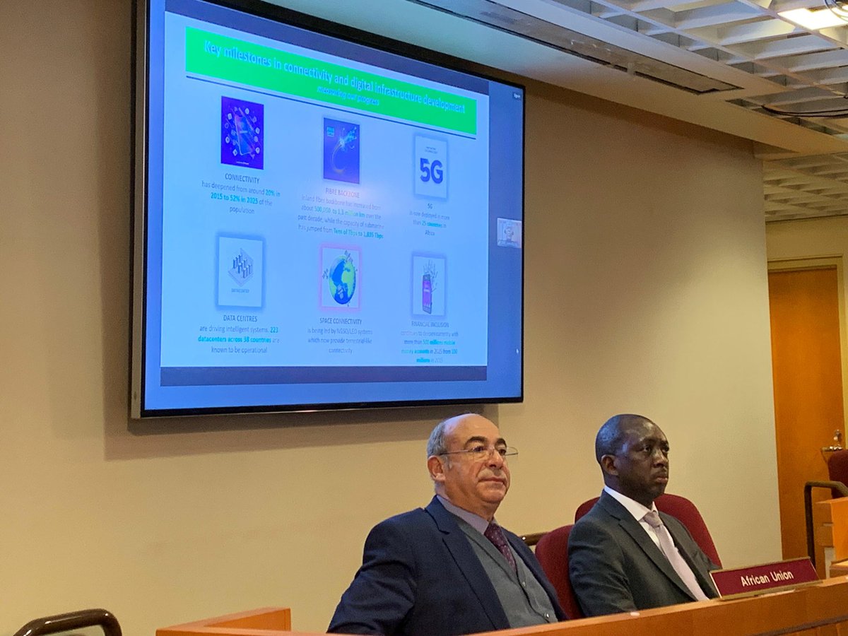 AfricanUnionUN's tweet image. Mr. John Omo (@sg_atu), Secretary-General of the African Telecommunications Union (@atu_uat), briefed the #AfricanGroupUN on the #digital landscape in Africa, in which he detailed the progress and achievements of one the continent’s leading institutions in #inclusive and