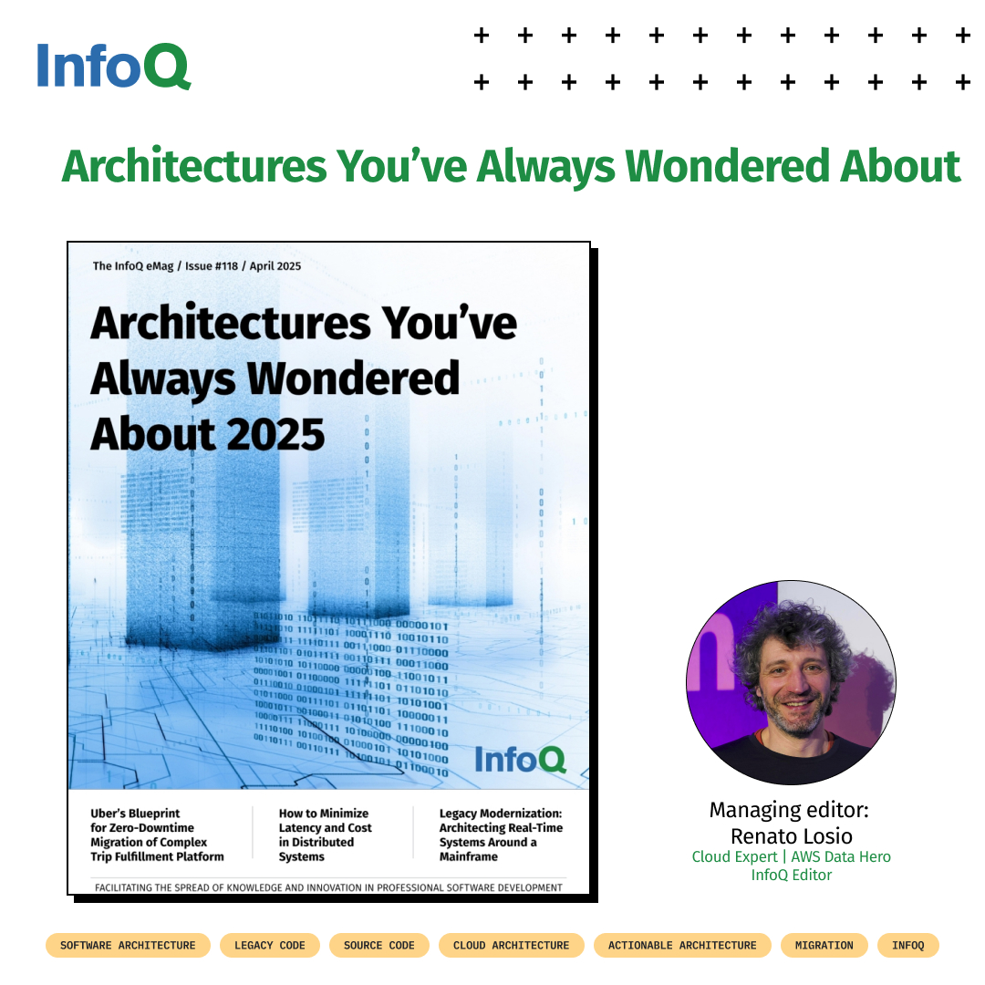 InfoQ's tweet image. Explore modern app migration &amp;amp; modernization! 

From Uber’s zero-downtime hybrid cloud to cutting cloud cost &amp;amp; latency, this #InfoQ eMag shares lessons for modernizing legacy systems &amp;amp; driving future innovation.

#FreeDownload ⬇️ bit.ly/44LDR0i

#SoftwareArchitecture
