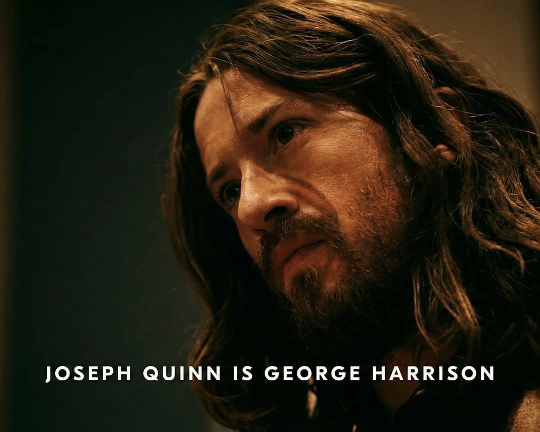 joequinnhq's tweet image. 🔴 First official look at Joseph Quinn as George Harrison in ‘THE BEATLES’ biopics (HD)