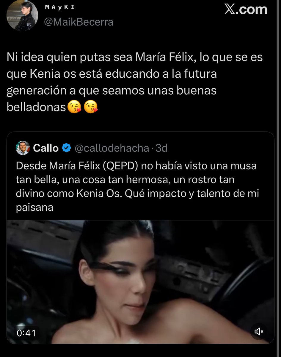 los keninis ninguneando a maría félix solo para resaltar a la influencie kenia os 😭
