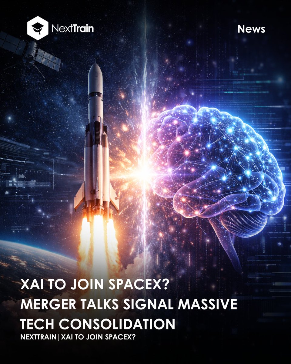 Elon Musk’s SpaceX and xAI are in merger talks ahead of a $50B IPO. Grok AI, Starlink, rockets &amp; X (Twitter) could all unify under SpaceX. 

Tesla also invested $2B into xAI. AI + space = the next tech frontier.