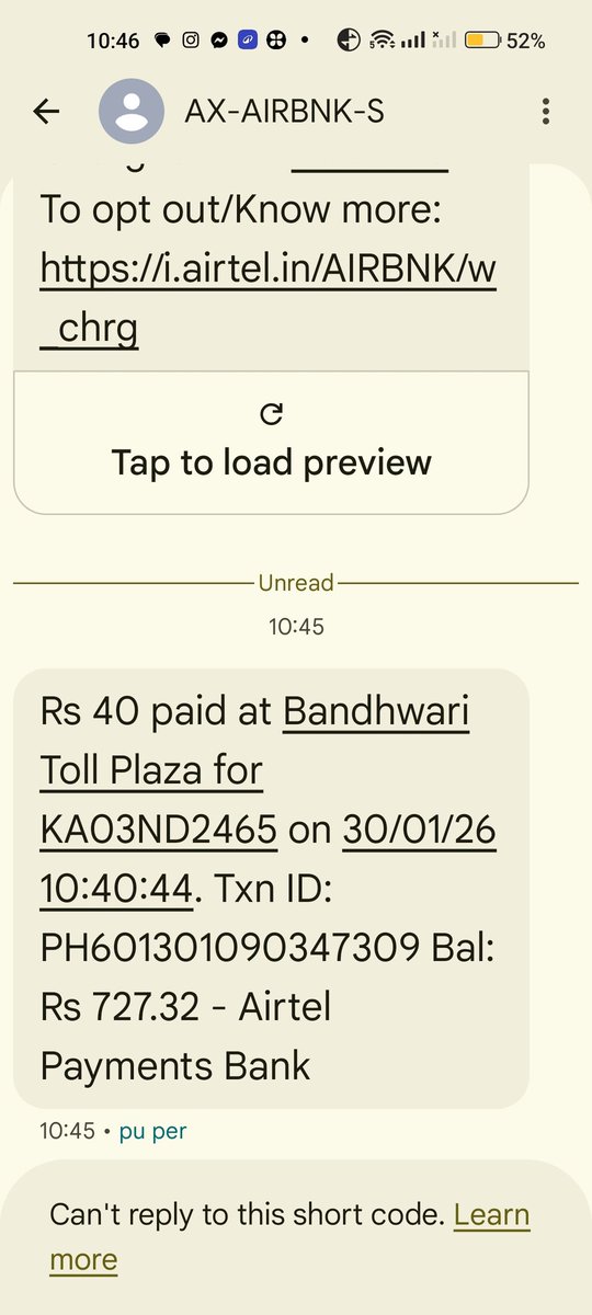 taurusnavy's tweet photo. I am sitting here in Bihar and I get a message of #toll deducted at #bandhwaritollplaza  !!!??? What do I do, how can this happen ??? It's illegal and i want to take it up with the competent authority..
#nitingadkari #faketollcollection
#ministryoftransport 
#trafficspbhagalpur https://t.co/6VjKjxL1SV