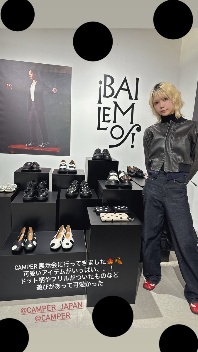 CAMPER」 ドット柄スリッポン 36 ブラック レディース ○専用○CAMPER
