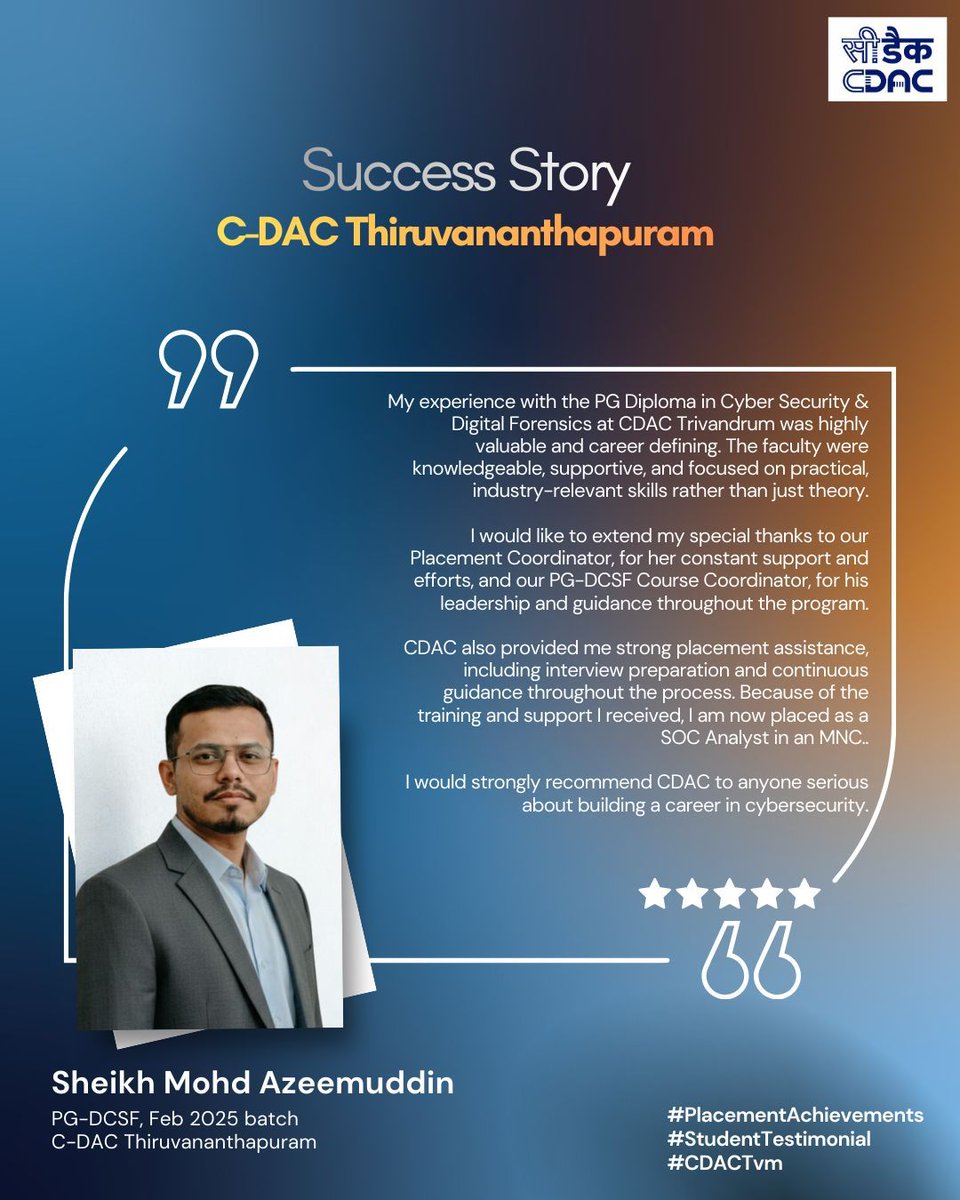 CDAC Thiruvananthapuram Training tweet media