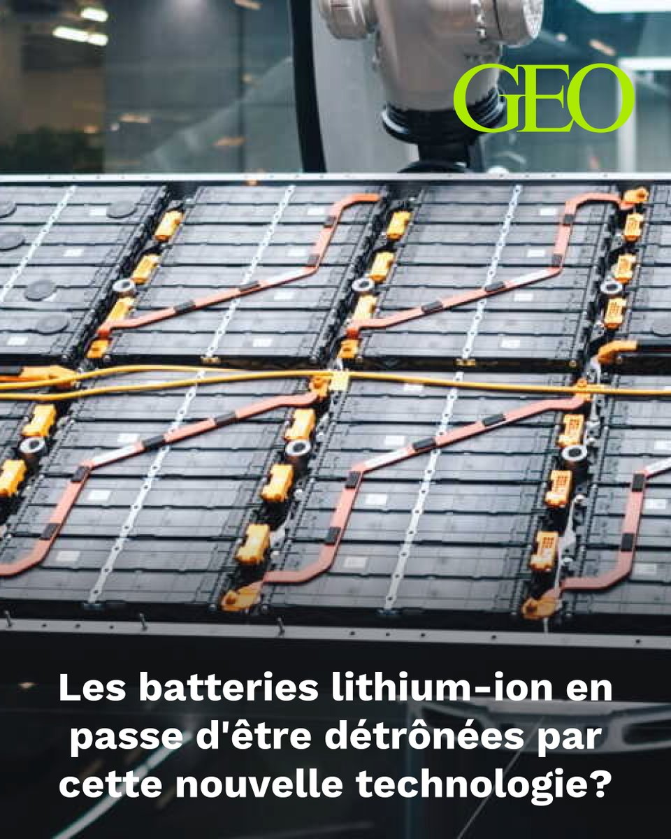 Les batteries lithium-ion en passe d'être détrônées par cette nouvelle technologie?
➡️ l.geo.fr/3b4