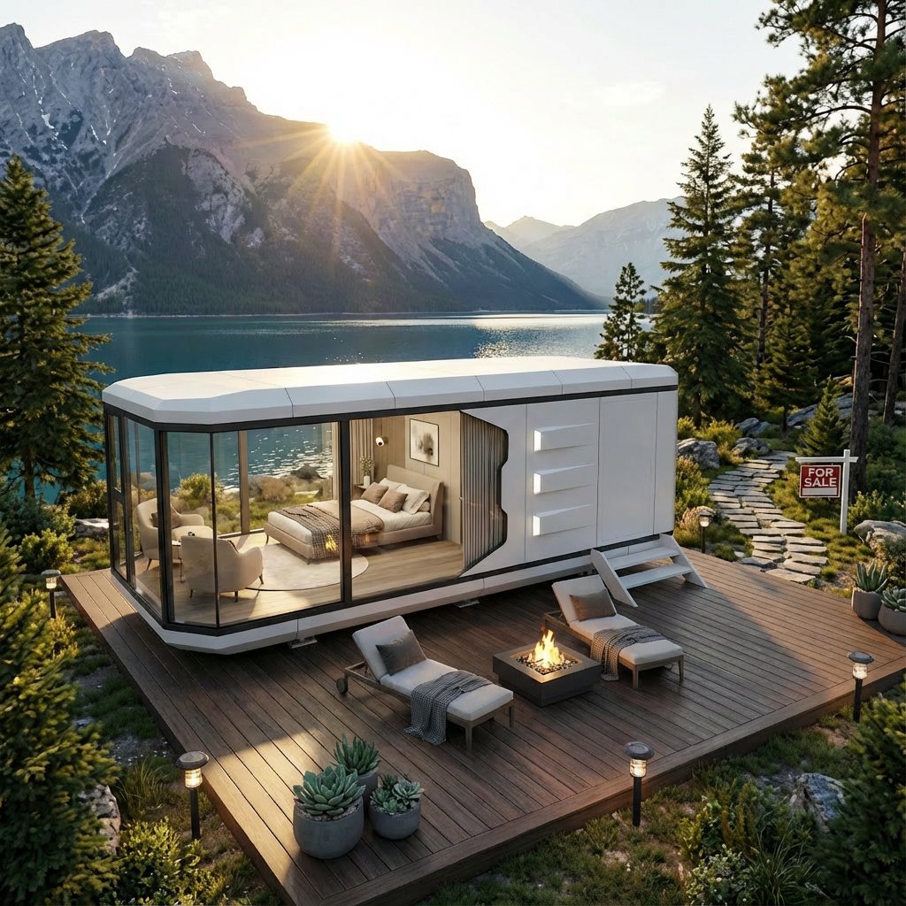 GoodyoBath's tweet image. This isn't just a house; it's an experience. Experience the perfect balance of glass, steel, and mountain air in our signature pod retreat. Luxury has never felt this peaceful.

To see the floor plan and pricing, for more infos click here: goodyobp.com/pages/prefab-h…

#Staycation