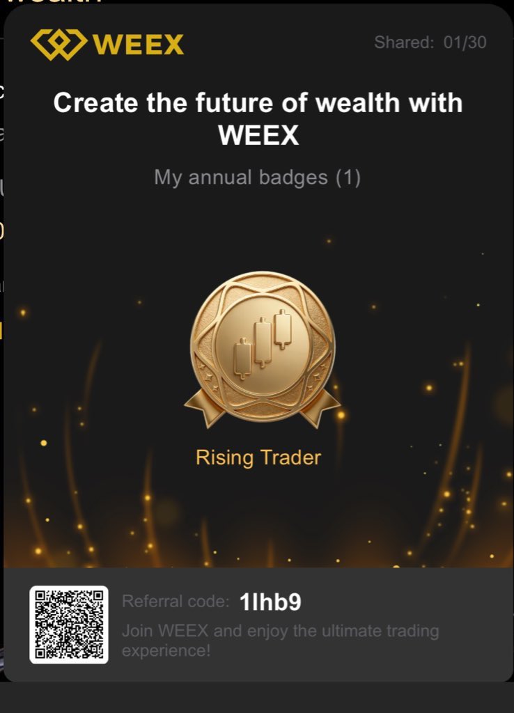 ox_tunex's tweet photo. This is my 2025 #WEEX annual report
I’ve recognized as “Rising trader” on WEEX, and am gonna execute all that I learnt this year.
#WEEX2025annualreport
#cryptotradingapp
@WEEX_Official https://t.co/bG84RD8pi0