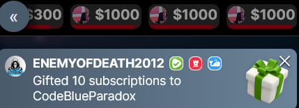 BeausgayRadioSt's tweet photo. Shoutout to @chrispavlovski  and whoever else was responsible for that massive raid into @CodeBlueParadox   Ya'll chose wisely! 
Thanks for subs @ENEMYOFDEATH12 

@rumblevideo @GamingOnRumble 

My buddy needed that boost, you've done a good thing tonight. Massive W. https://t.co/65jyQrqvvK
